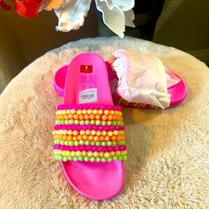 Bright Pink Sandals by Jessica Simpson